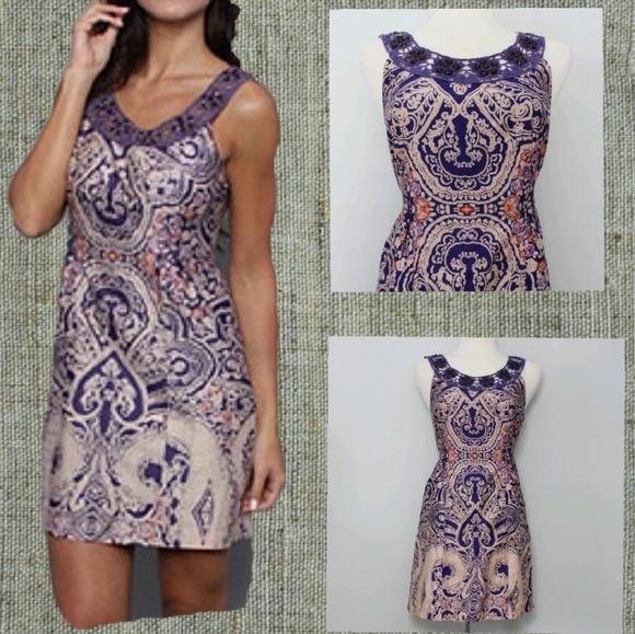 Free People Dresses & Skirts - Free People Plum Combo Folklore Shift Dress